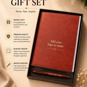 The Heritage Custom Journal & Pen Gift Box