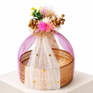 Floral Decor Gift Hamper Basket by Kaushik Krafts